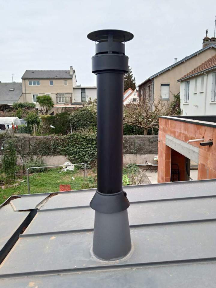 Pose conduit de fumée Rezé