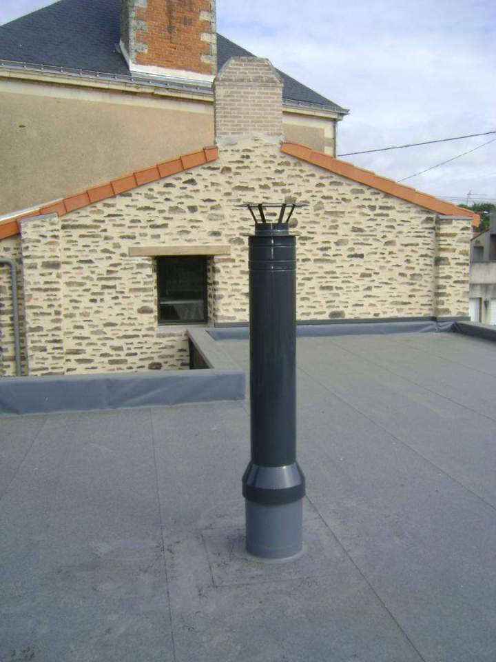 Pose conduit de fumée Rezé